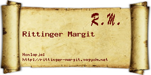 Rittinger Margit névjegykártya