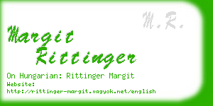 margit rittinger business card